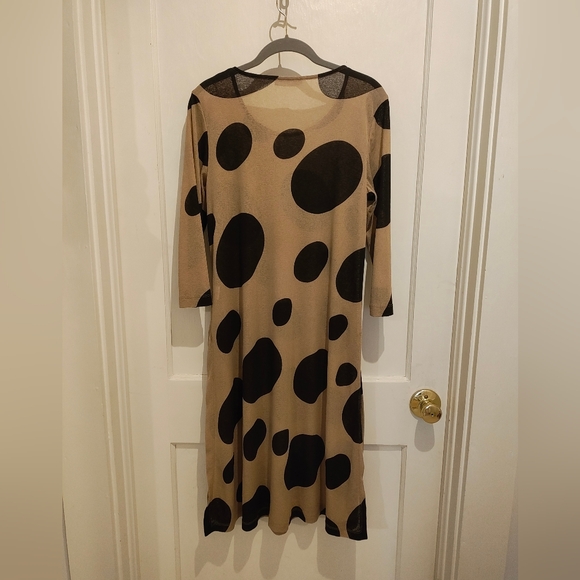 Alembika Mara Tunic Top Sand Dot Black Lightweight Layering Size 2 Medium - Picture 4 of 7